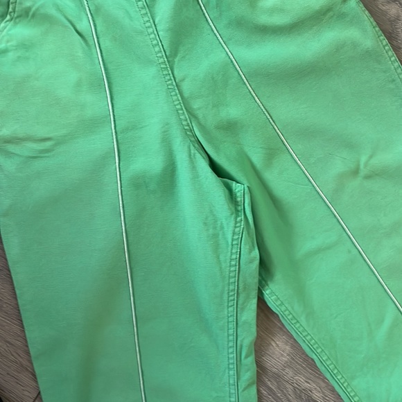 Vintage 1940s Topsail Light Grass Green Sanforized Clam Digger Capris Side Zip - Picture 5 of 16